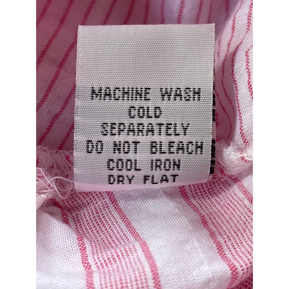 Habitat Cotton Blend Blouse Top Boxy Fit Pink & White Stripe XXL Boho Lagenlook - Picture 7 of 8